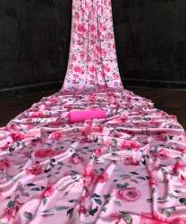 Digital Print Satin Soft Silk Saree