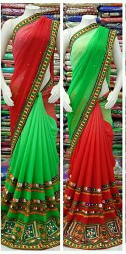 Georgette Saree With Ready Made Blouse