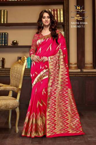 New Arrival Weaving Jacquard Saree by Poonam Creation