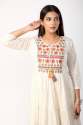 Women Floral Print Muslin Flared Kurta thumb 4