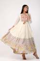 Women Floral Print Muslin Flared Kurta thumb 5