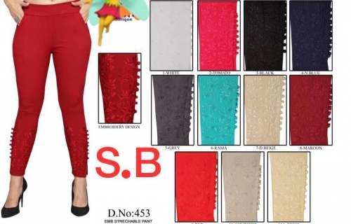 Designer Stretchable Pant by Shree Bahucharaji