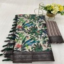 Designer Digital Printed Linen saree thumb 7