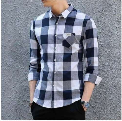 Men Check Full Sleeves Cotton Shirt by Labito