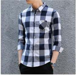 Men Check Full Sleeves Cotton Shirt
