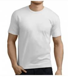 Plain Round Neck White Polyester T Shirt	