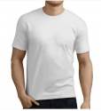 Plain Round Neck White Polyester T Shirt	 thumb 1
