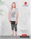 Ladies Cotton Night Suit Capri Set