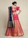 Art Silk Mimosa Brand Pink Lehenga Choli thumb 2