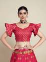 Art Silk Mimosa Brand Pink Lehenga Choli thumb 3