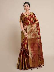 Fancy Banarasi Silk Saree Mimosa Brand Saree
