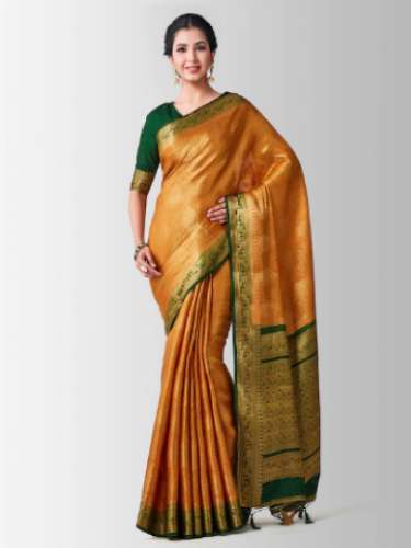 Mimosa Brand Silk Woven Design Kanjeevaram Saree