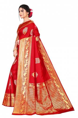 Red Fancy Jacquard Saree