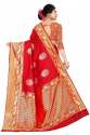Red Fancy Jacquard Saree thumb 2