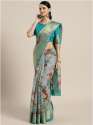 Saree Mall Linen Blend Printed Saree