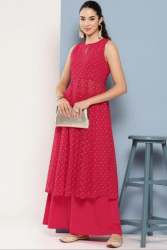 Pretty Pink Georgette Kurti Set By JANASYA 