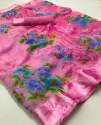 Fancy Linen Floral Print Saree thumb 3
