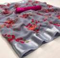 Fancy Linen Floral Print Saree thumb 6