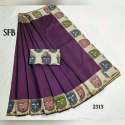 Chanderi Patchwork Border Saree