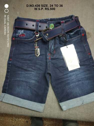 Denim capri for boy kid by Fabrit Fashion Wear