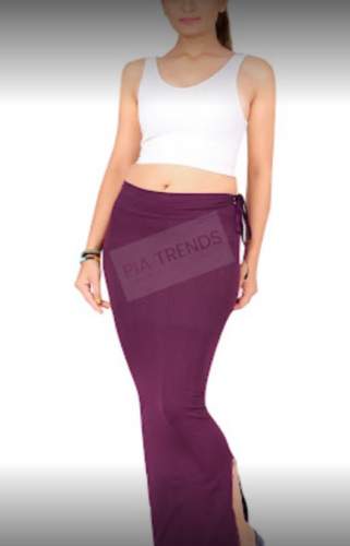 New Plain Wine Saree Shapewear At Wholesale