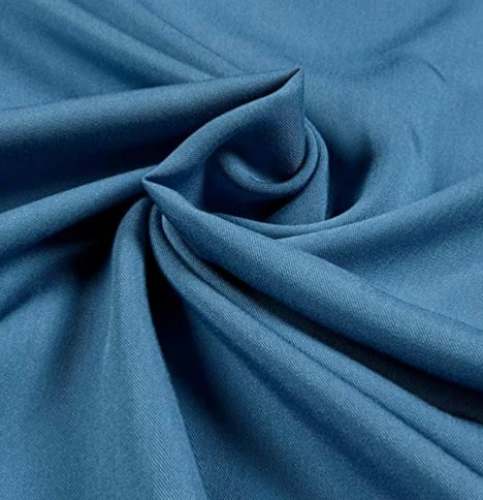 Plain Blue Polyester Fabric  by Bhimraj Syntex Private Limited