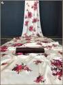 Floral Printed Japan Satin Saree thumb 5
