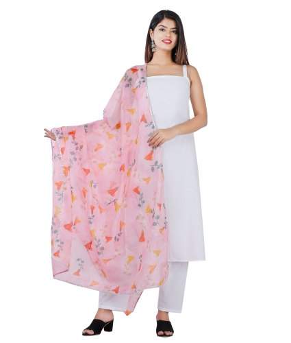 Fancy Plain Cotton White Kurti
