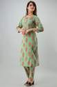 jaipuri print kurti pant set thumb 1