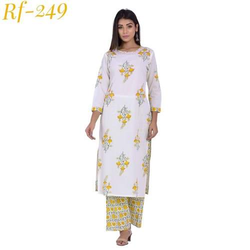 Ladies Cotton Palazzo Kurti  by Rukma Fabrics