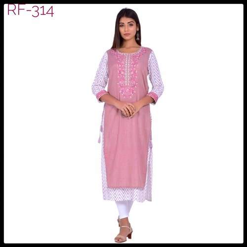 RF314 Rayon Kurti Pant Set by Rukma Fabrics