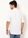 Men Milky White Full Sleeves Linen Short Kurta thumb 3