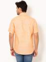 Men Mineral Orange Half Sleeves Linen Shirt thumb 3