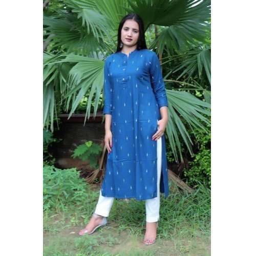 Ladies Cotton Kurti Pant Set by Purnima Fashion