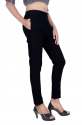 Slim Fit Women Black Cotton Lycra Blend Trousers thumb 5
