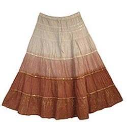 Designer layered long skirt 