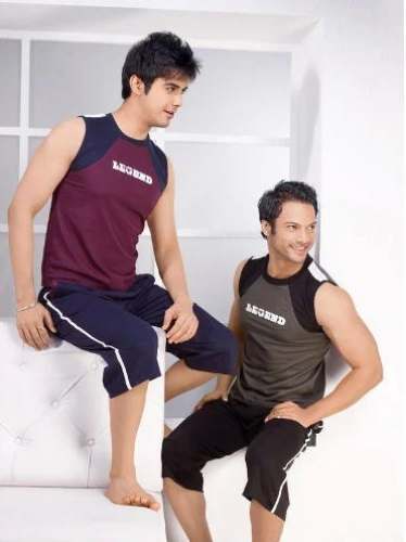 Mens Sleeveless T shirt with Short Pant nightwear