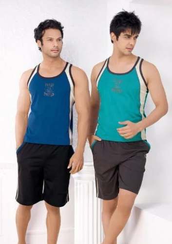 Sleeveless vest with shorts set -Mens Nightwear by Ashapura Intimates Fashion Limited