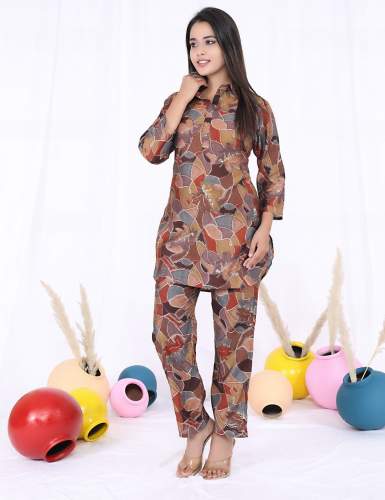 Muslin Cotton Printed Co Ord Set by asudani garment