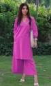 Plain Cotton Slub Kurti Palazzo Set thumb 2