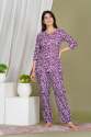 Trendy Cotton Printed Night Suit For Women thumb 1