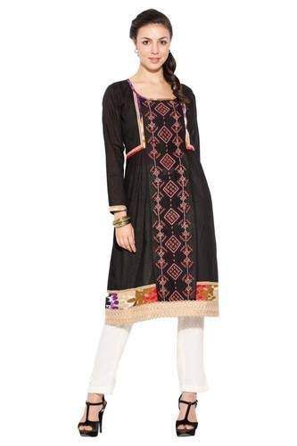 Designer Printed Cotton Kurti  by Happy Hosiery