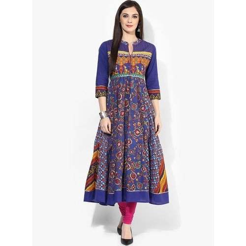 Exclusive Multi Print Anarkali Kurti by Happy Hosiery