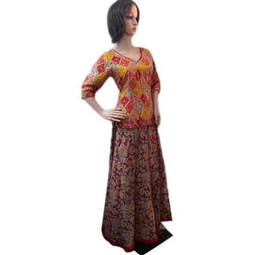 Designer Printed Ladies Short Kurti With Skirts  by Livewave Commercial Private Limited