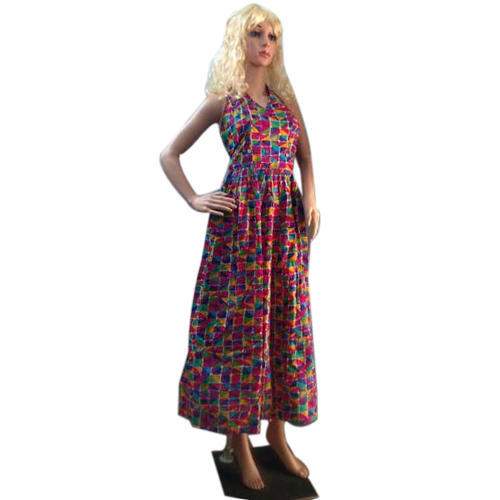 Designer Printed One Piece Dress 