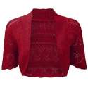 Dark red Short Knitted Shrug 