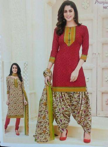 Printed Patiala dress material  by Uni Sales
