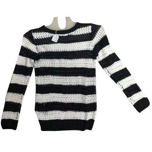 Woolen Striped Designer Top  by Uni Sales
