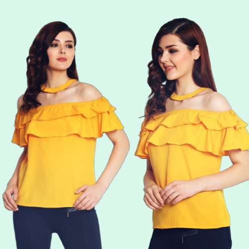 Choker Neck Ladies Off Shoulder Top by Moish Fashion