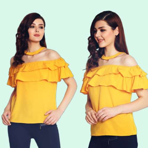 Choker Neck Ladies Off Shoulder Top
